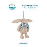 Jellycat Beige Bunny tree decoration plush rabbit hanger