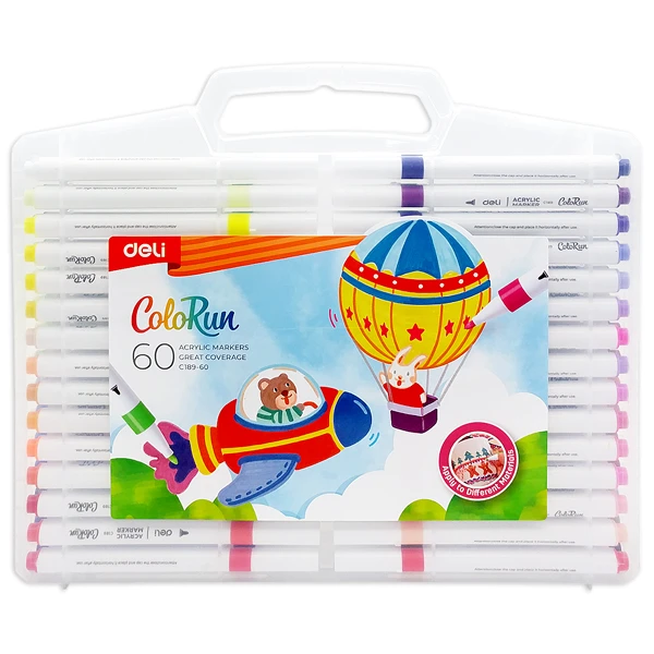 Hộp 60 Bút Marker Acrylic - Deli EC189-60
