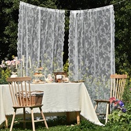 Jingzhi Lace Pastoral Outdoor Window Screen Lace German Curtain Rod Window Screen Outdoor Finished C