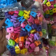 (PERPON) LUXURY LETTER BEADS 3D alphabet letters AZ / (SHAIRO ) 3D Number Beads 0-9 LARGE HOLES DOP 