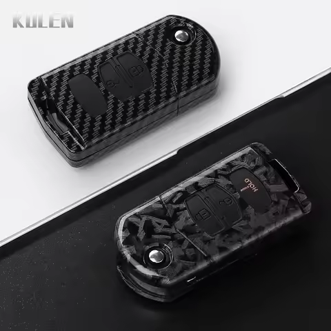 ABS Carbon Fiber Car Flip Key Case Cover For Mazda 2 3 5 6 8 CX7 CX-7 CX5 CX-5 CX9 CX-9 MX5 MX-5 M6 