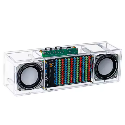 DIY Bluetooth Speaker Kit Electronic LED Music Spectrum MH-M18 Dual Channel Soldering Practice 3W Sp