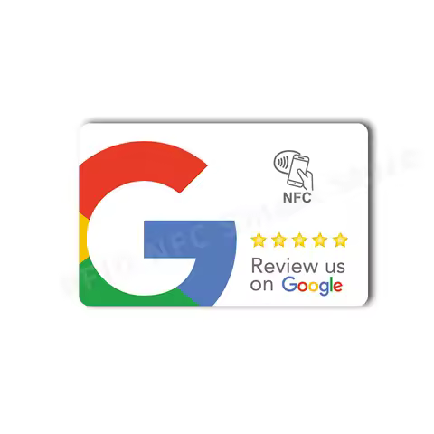 NFC Review us on Google Reviews NFC Tap Cards NT/AG215 504bytes 13.56MHz Social Media Google Reviews