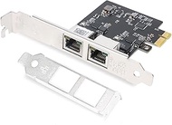 2.5GBase-T PCI-E Network Card,Dual RJ45 Port 2500/1000/100M/10Mbps Network Adapter with Realtek RTL8