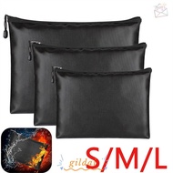 GILDAI Money Bags With Zipper Double Sided Fireproof -proof Folder