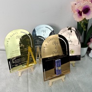 PLAT HANTARAN MAS KAHWIN IJAB QABUL HANTARAN- ACRYLIC & WOOD -DESIGN Cutting