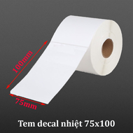 Giấy In Tem Nhiệt Khổ 100x150 mm Dạng Cuộn 350 Tem In Mã Vận Đơn Vận Chuyển.