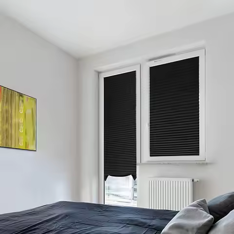 Shading Curtain Portable Roller Blinds Blackout Curtain Self-Adhesive Fully Blackout Curtains Black 