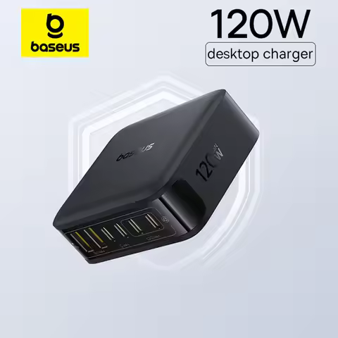 Baseus 120W Desktop Charger USB C Charger GaN Charger PD Quick Charge USB Phone Charger For Tablet L