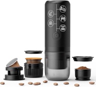 3 in 1 Portable Espresso Machine with NO Heating Function, Type-C Charging Electric Espresso Maker, 