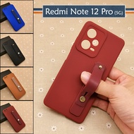 Carristo Xiaomi Redmi Note 12 Pro 5G Simple Back Silicone Case with I-Ring Ring Soft TPU Cover Casing Phone Mobile Colourful Stand Housing