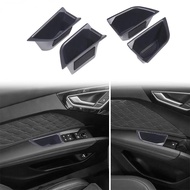 For Audi Q4 E-Tron 2022 ABS Black Car Inner Door Armrest Storage Box Mobile Phone Stowing Car Access