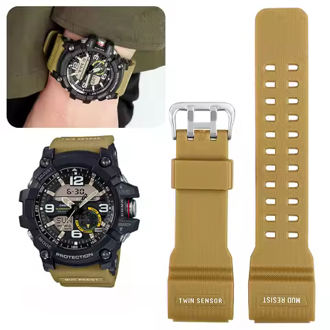 Resin Silicone Watch Band For Casio G-SHOCK Little/Small Mud King GG-1000 GWG-100 GSG-100 Rubber Wat