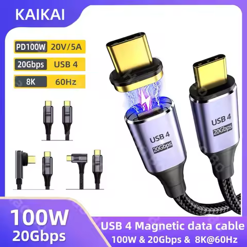 USB4.0 Thunderbolt 3 4 USB C to Type C Cable 40Gbps 8K@60Hz 4K@120 PD 100W Fast Charging Type-C Cabl