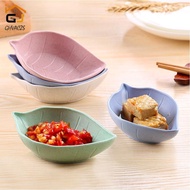 GHVACZS จานปรุงรสฟางข้าวสาลี จานปรุงรสใบไม้ จานปรุงรสจุ่ม จานซอสถั่วเหลือง จานมื้อ จานมื้อ จานรสสร้า