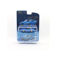 Pop Race Enigma 1:64 Skyline GTR R32 Bayside Blue Blister Card Ver Diecast Model Car