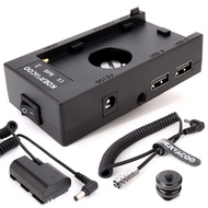 KOERTACOO NP-F Battery Adapter Plate + BMPCC 4K and 6K DC Cable and LP-E6 Dummy Battery to Power Bla