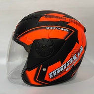 BXP Vixion Monsta Helmet (Orange Orange) Matte - SNI Adult Helmet