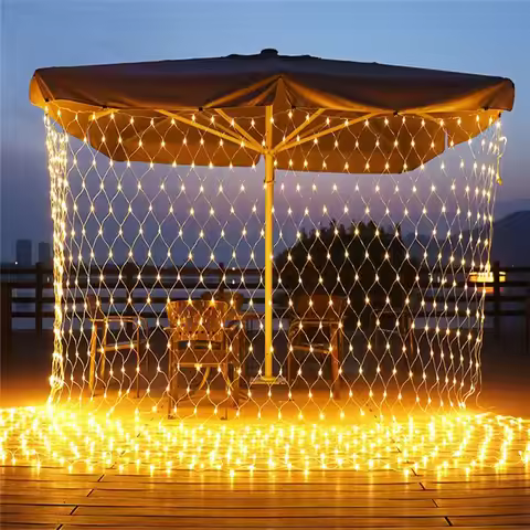 1.5MX1.5M 3x2M Garlands LED String Christmas Net Lights Fairy Xmas Party Outdoor Garden Wedding Deco