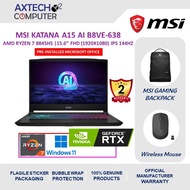 MSI Katana A15 AI B8VE-638 15.6'' FHD Gaming Laptop ( Ryzen 7 8845HS, 16GB, 1TB SSD, RTX 4050 6GB, W