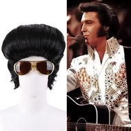 【Ready Stock🇲🇾】European American Rock Elvis Presley Wig for Cosplay Performance Dance Retro Party Ac
