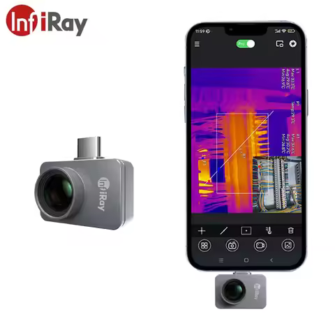 Infiray P2 PRO 256x192 Thermal Imager Camera With Marco Lens For Night Vision And Testing For IOS Ip
