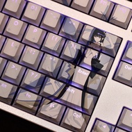 IEPVB 108Keys/Set Blue Archive Jomae Saori PBT Keycaps Anime Games Beauty Girl Key Caps Cherry Heigh