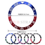 38mm Ceramic and Aluminum Ring GMT 007 Diver's Style Watch Bezel Insert for 40mm Watch Cases Replace