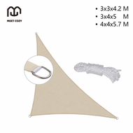 MEET COZY ผ้าบังแดด 420D กันน้ำ สามเหลี่ยมมุมฉาก Sun Shade Sails ผ้าใบบังแดด #1 FA-G
