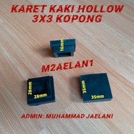 karet kaki hollow 3x3 kopong Sepatu Besi holo alas kursi meja rak besi