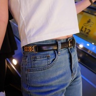 中古孤品 CELINE 凱旋門 金鏈條 黑金腰鏈 腰帶皮帶 belt 65碼