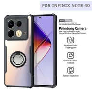 CASE INFINIX NOTE 40 / NOTE 40 PRO RING STAND CLEAR BEATLE CASING HP 