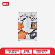 Lemari UPVC Anak Pintu 2 Karakter - DM Mebel