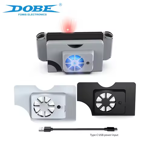 For Switch OLED Game Console Dock Cooling Fan Original Stand Dock Cooler with LED Fan USB for NS Swi