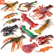 Ocean Sea Animals Toys Figures,Plastic Sea Creature Toys Ocean Animals Figurines Boston lobster Roch