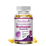 MULITTEA Nicotinamide 500mg Vitamin B3 capsules  for  Anti-aging Skin Cell Health &amp; Energy and reduce cholesterol