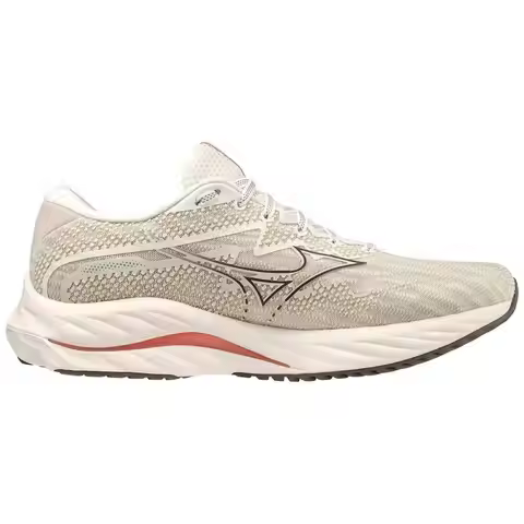 MIZUNO | Men Wave Rider 27 Running Shoes In Snow White/granite Grey