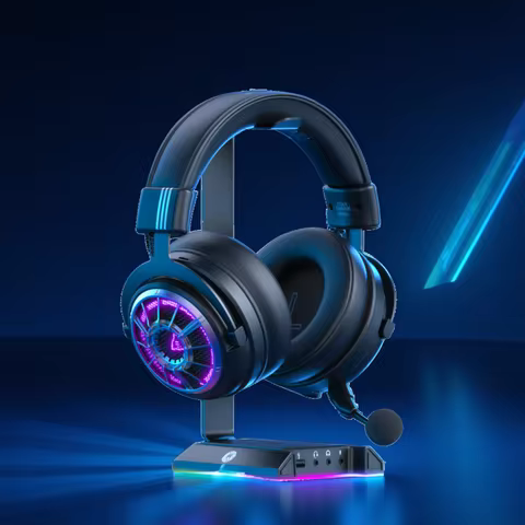 EKSA E5000 BT 2.4GHz Wireless Headphones Bluetooth 5.3 Gaming Headset Gamer with ENC Noise Cancellin