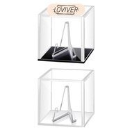 [LOVIVER] Guitar Pick Display Box with Stand Storage 1.97x1.97x1.97inch Decoration Display Plectrum 