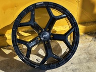 New Car Sport Rim Flow Forming MOFF WHEELS 19x8.5J 5x108 ET35 Gloss Black - READY STOCK CHEVY JAECOO