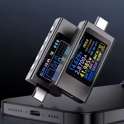 KWS-X1 Type-C Voltmeter Ammeter DC 4-30V 0-12A 280W Power Meter Tester USB-C Fast Charging Current A