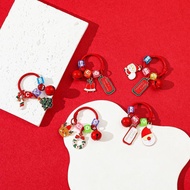 1PC Christmas Keychain Resin Gift Keychain Ornament Pendant Gift Giveaway Decoration Christmas Gift 