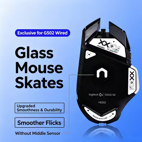 Glass Mouse Skates Feet Compatible with Logitech G502 X Wired / G502 X Wireless Gaming Mouse Feet Re