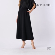 LOF-FI-CIEL Maxi skirt Jubili กระโปรงยาว ทรงเอ บานเล็กน้อย สีดำ FBARBL