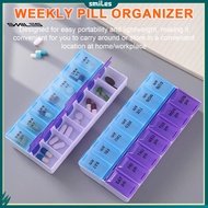 smiles|  Easy Access Pill Case Daily Pill Box 7 Day Weekly Am Pm Pill Organizer 14 Compartments Twic