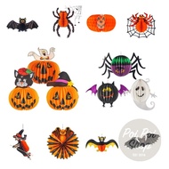 Halloween Decorations Paper Ornaments Bat Pumpkin Witch Spider Cafe Decoration Halloween Party Whole