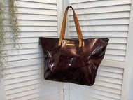 LV Tote Bag 高級紫色漆皮側孭餃子手袋 (100%authentic, real)