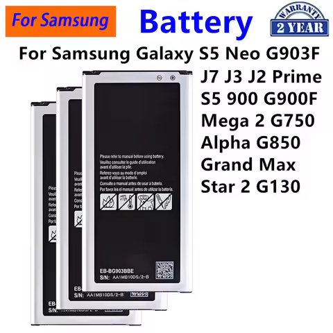 EB-BG903BBE EB-BG610ABE EB-BG900BBE Battery For Samsung Galaxy S5 Neo Prime J7 J3 J2 S5 900 Mega 2 A
