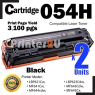2x Black Compatible Cano* Cartridge 054H Cano*054H ImageClass LBP 621Cw 623Cdw MF 641Cw 643Cdw 644cd