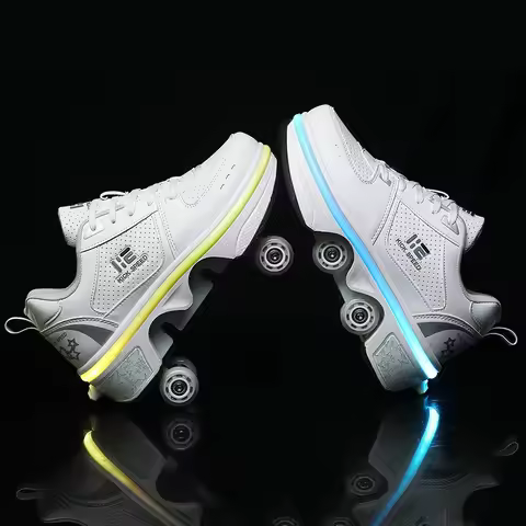 Kids Deformation Roller Skates Shoes 4 Wheels Parkour Sports Roller Shoes Children Girls Boys Roller